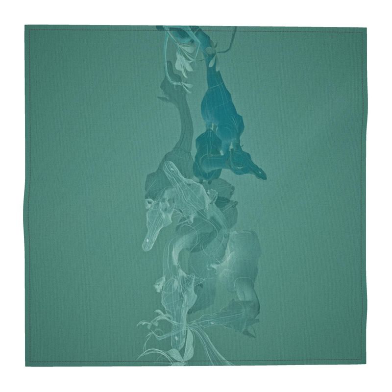 Giraffe 01 Quenched Steel Silk Pocket Square