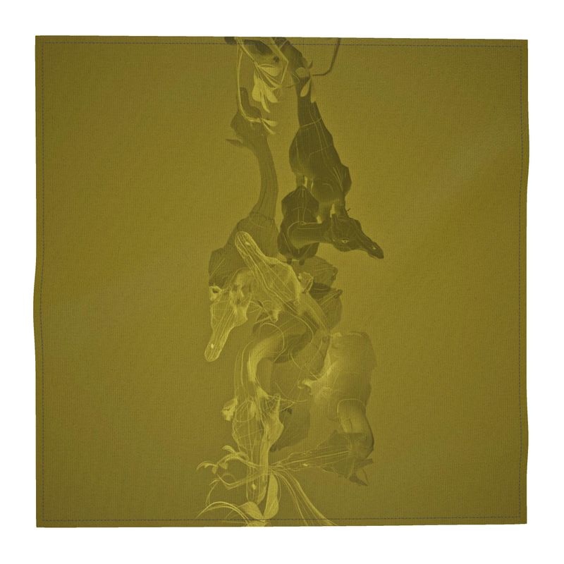 Giraffe 01 Golden Olive Pocket Square
