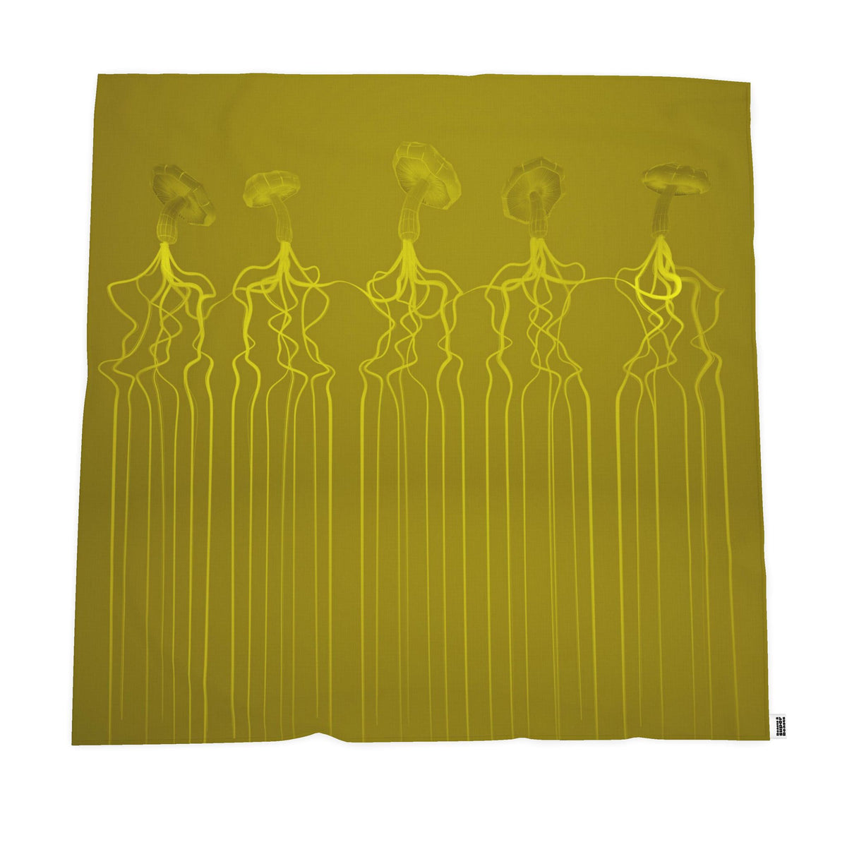 Mycelium 01 Golden Olive Throw