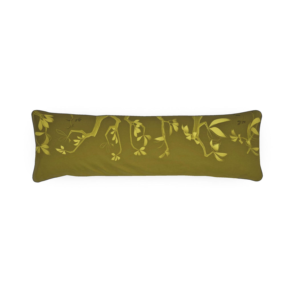 Giraffe 01 Golden Olive Bolster Cushion
