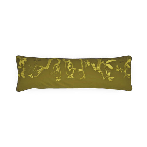 Giraffe 01 Golden Olive Bolster Cushion