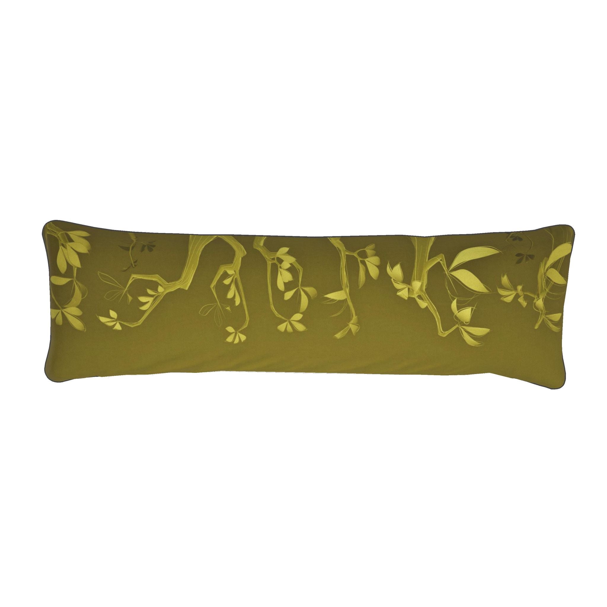 Giraffe 01 Golden Olive Bolster Cushion