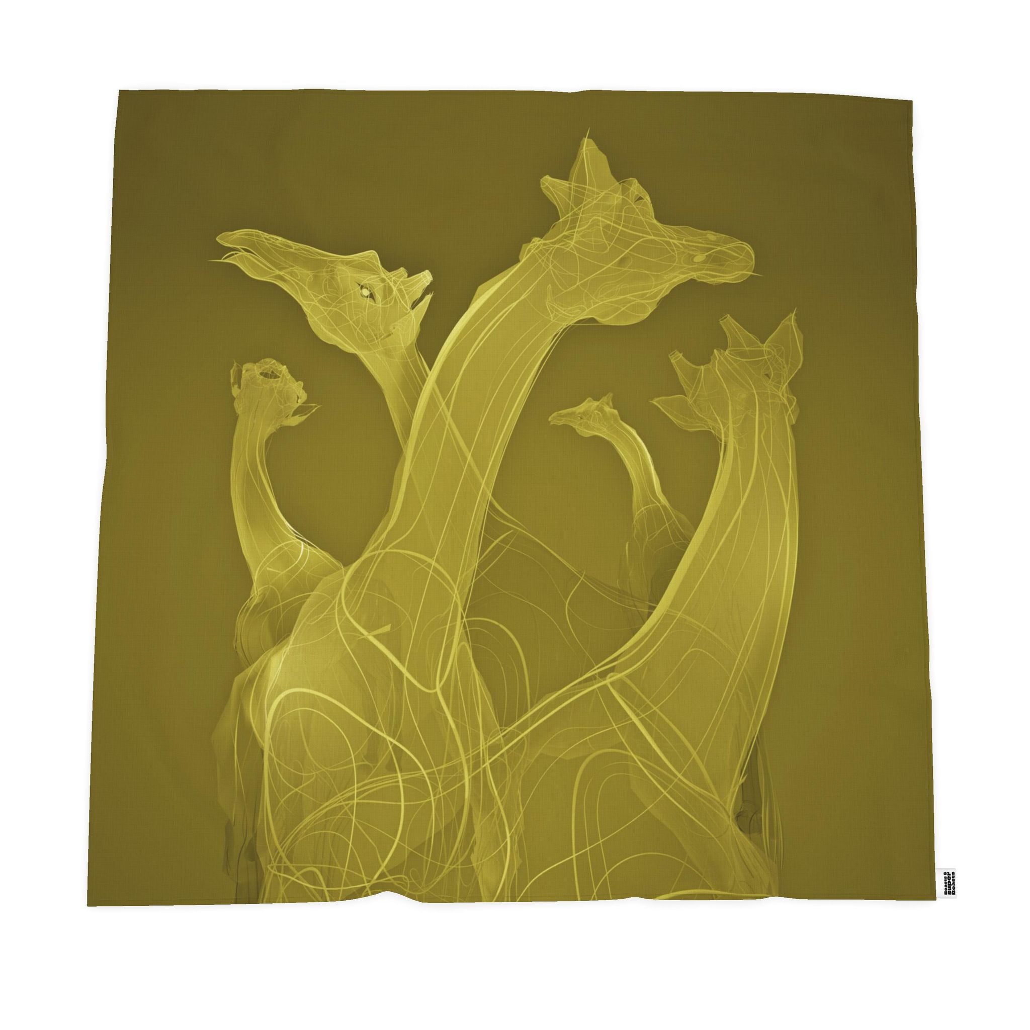 Giraffe 01 Golden Olive Throw