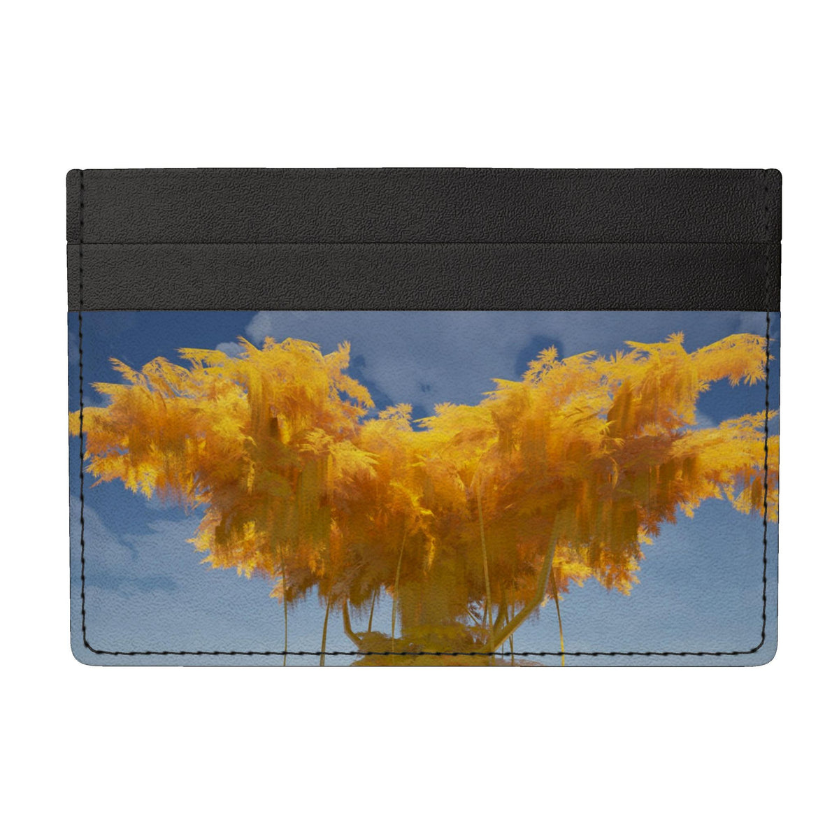 Bald Cyprus 01 Summer Yellow Leather Card Holder