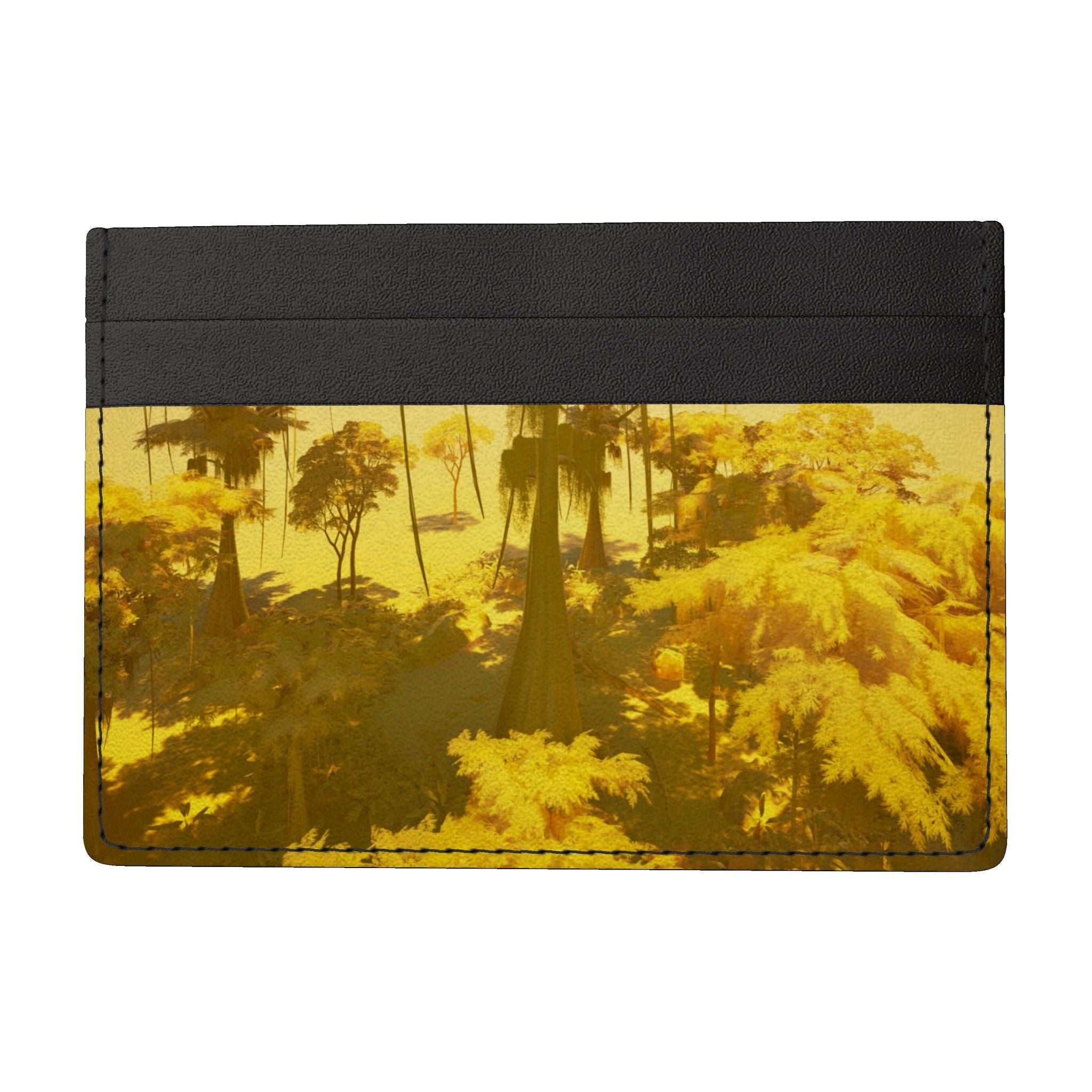 Bald Cyprus 01 Summer Yellow Leather Card Holder