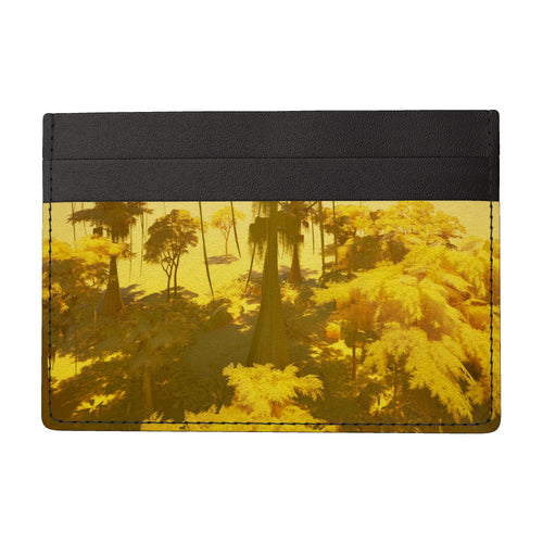 Bald Cyprus 01 Summer Yellow Leather Card Holder