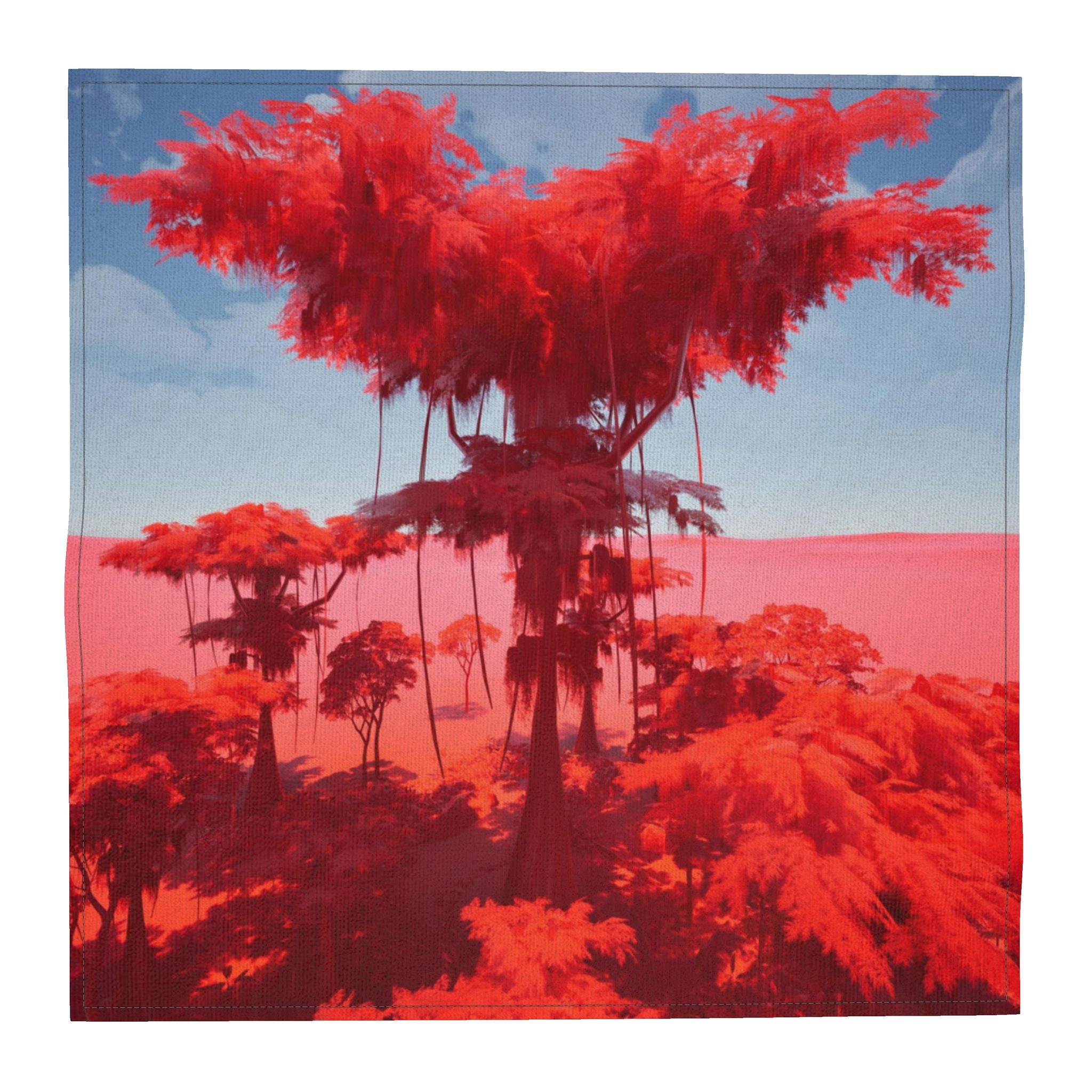 Bald Cyprus Rich Berry Pocket Square