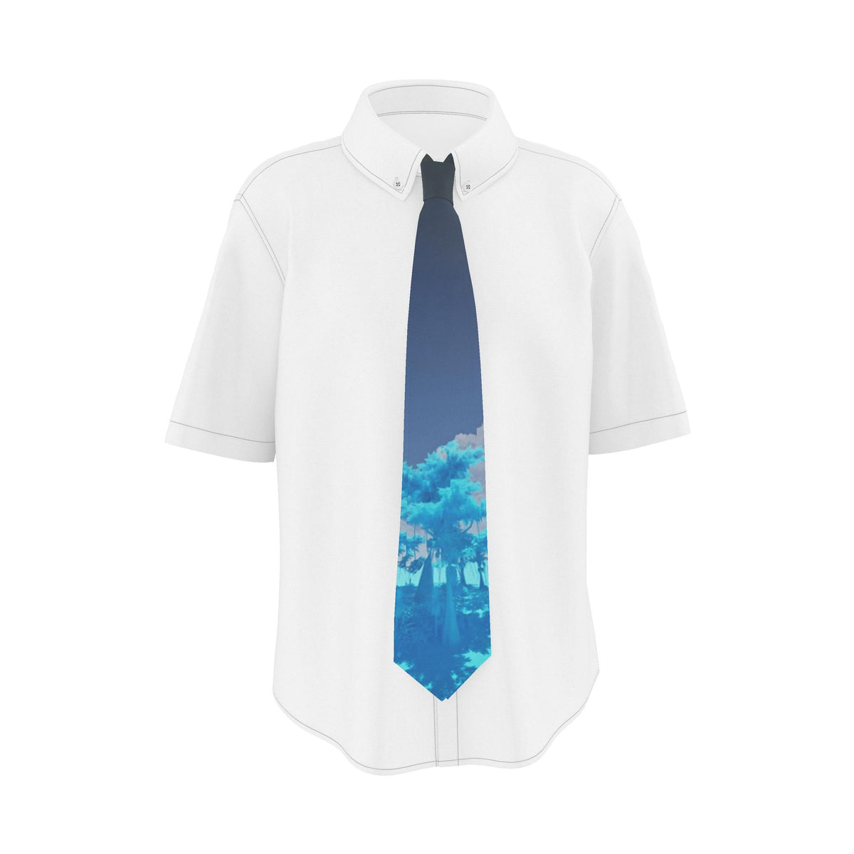 Bald Cyprus 01 Deep Sky Silk Tie