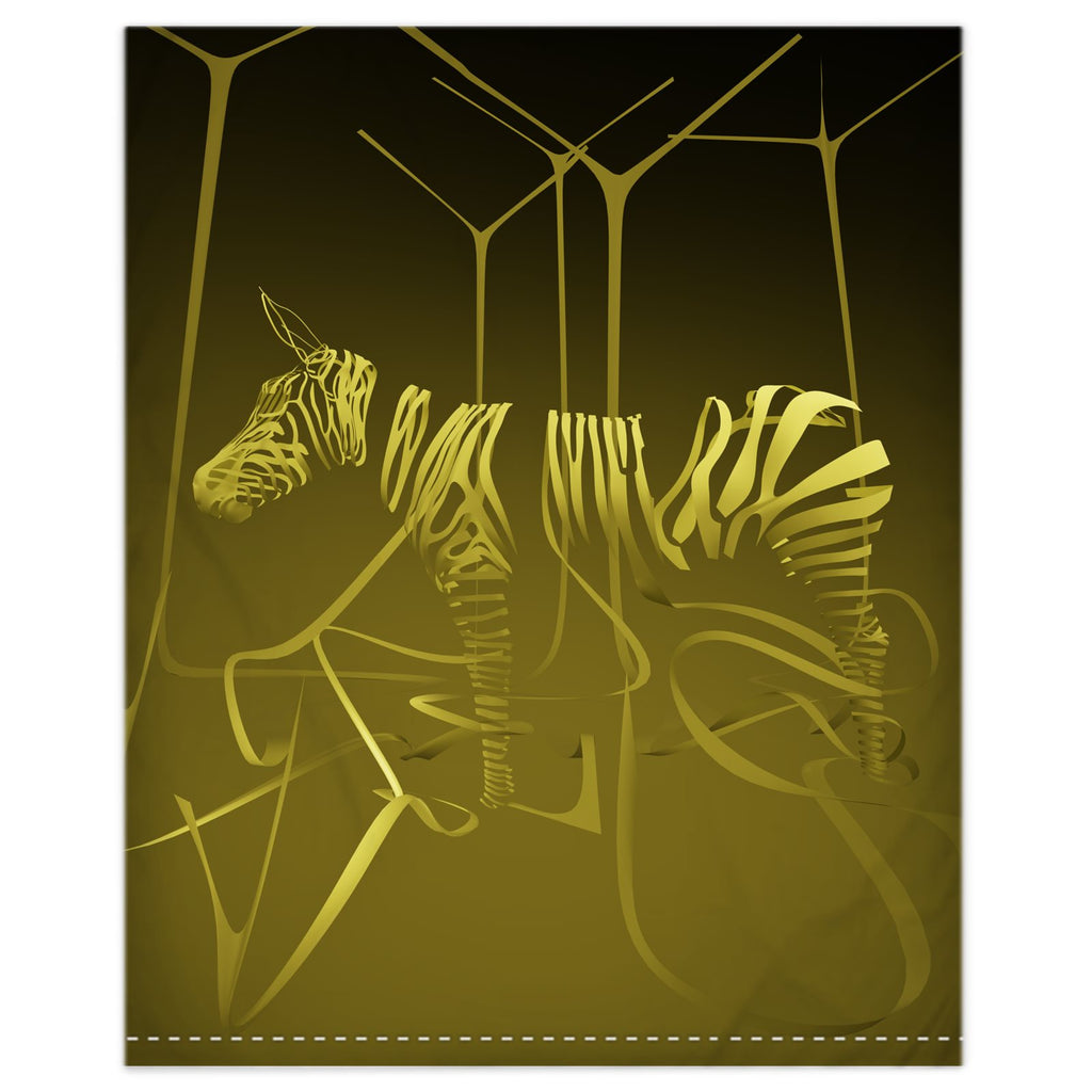 Zebra 01 Golden Olive Duvet Covers