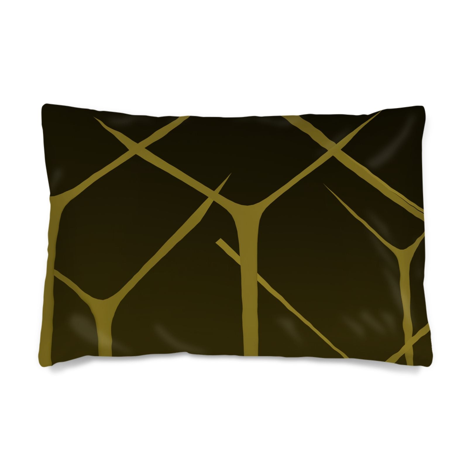 Zebra 01 Golden Olive Silk Pillow Case