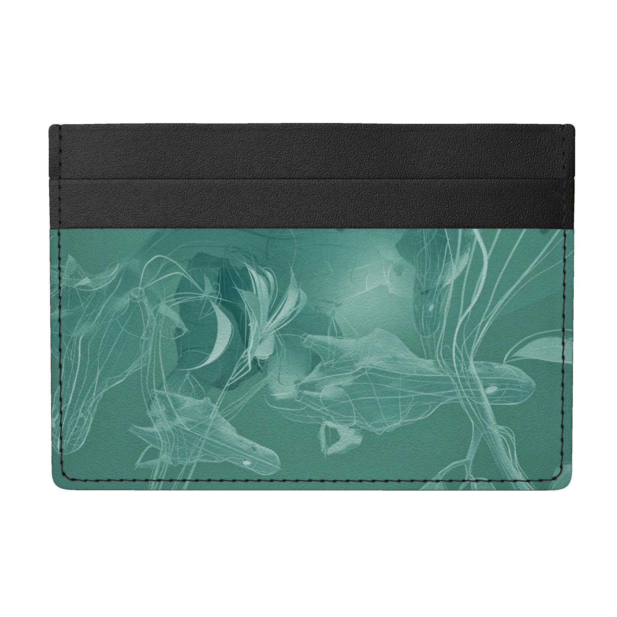 Giraffe 01 Quenched Steel Leather Card Holder