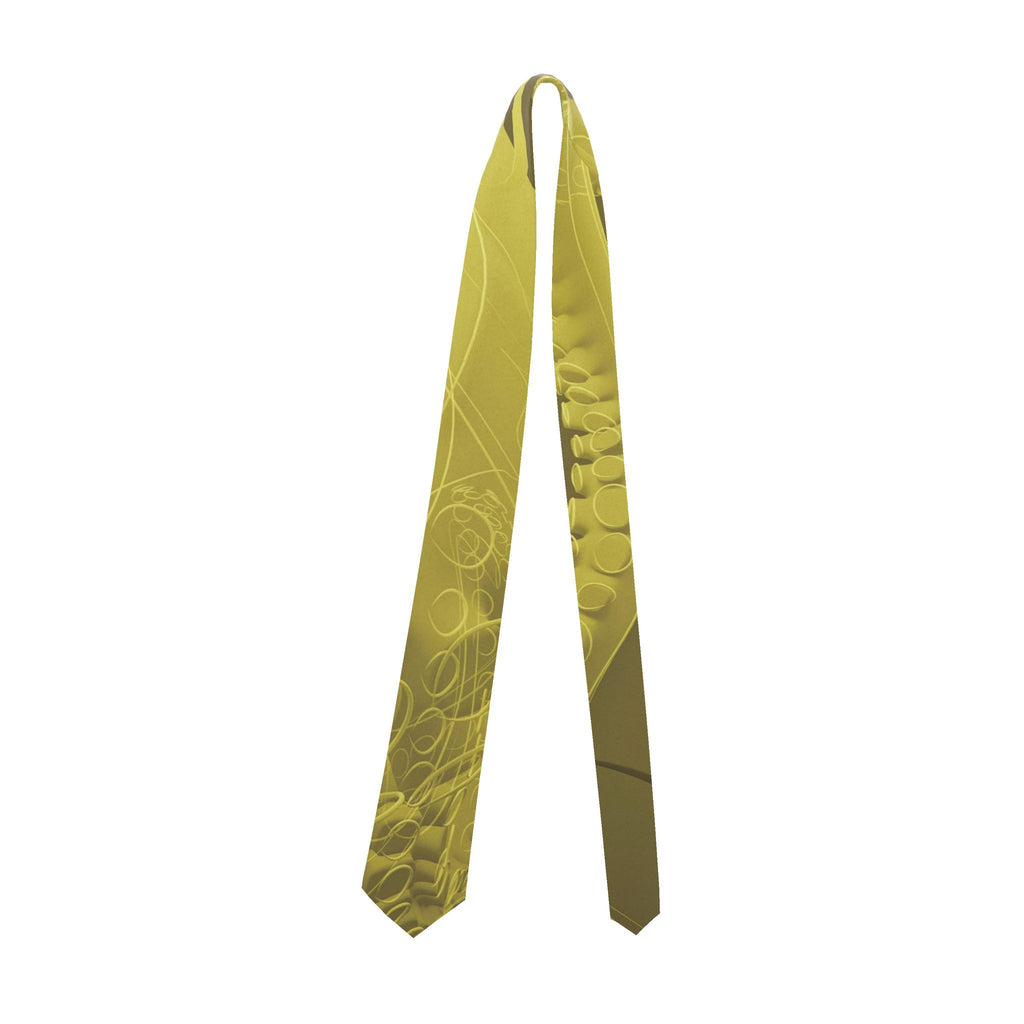 Octopus 01 Golden Olive Silk Tie