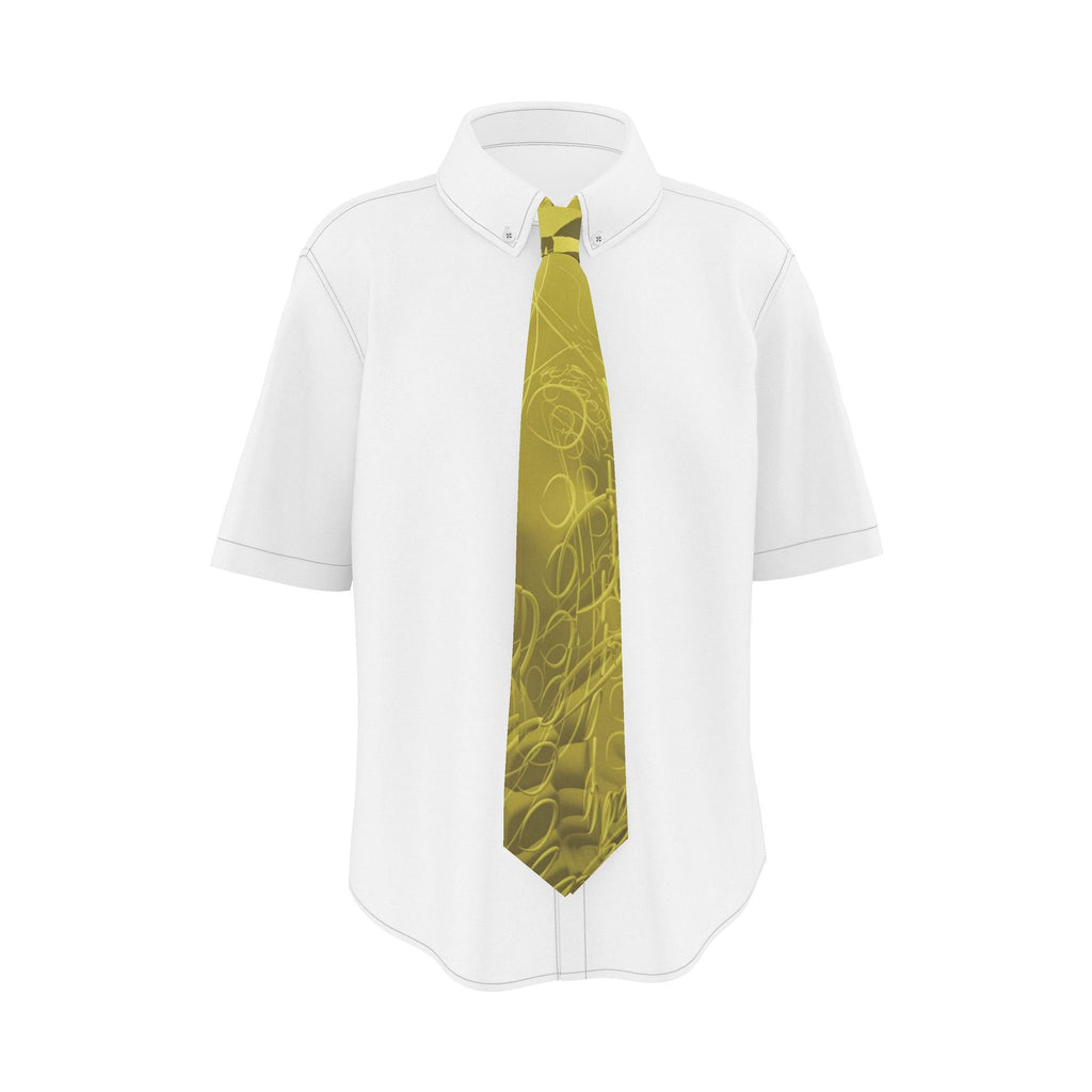 Octopus 01 Golden Olive Silk Tie