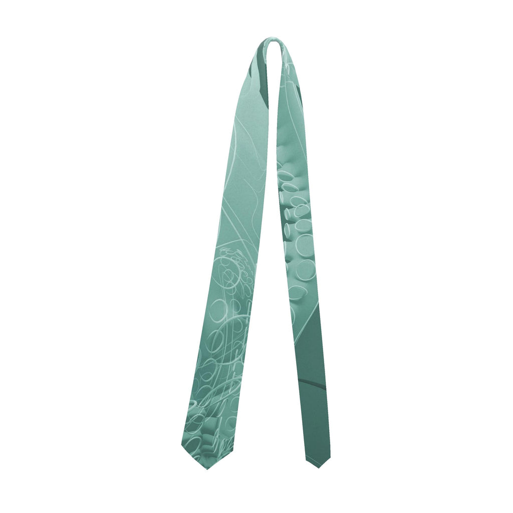 Octopus 01 Quenched Steel Silk Tie