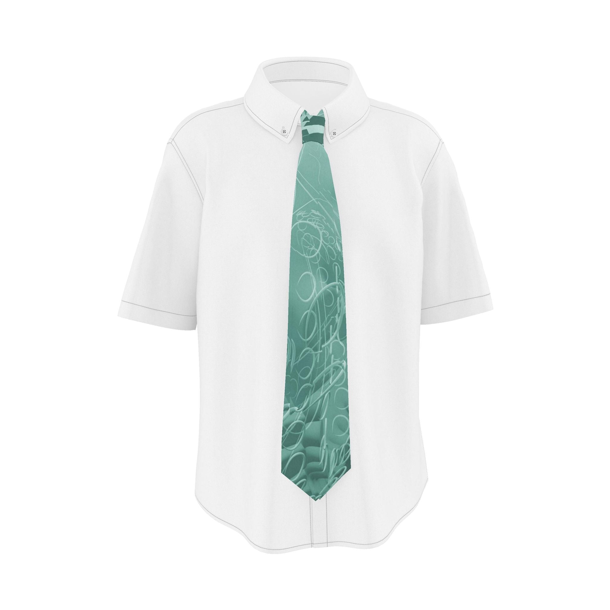 Octopus 01 Quenched Steel Silk Tie