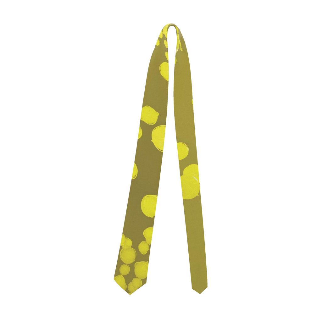 Mycelium 01 Golden Olive Silk Tie