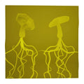 Mycelium 01 Golden Olive Pocket Square