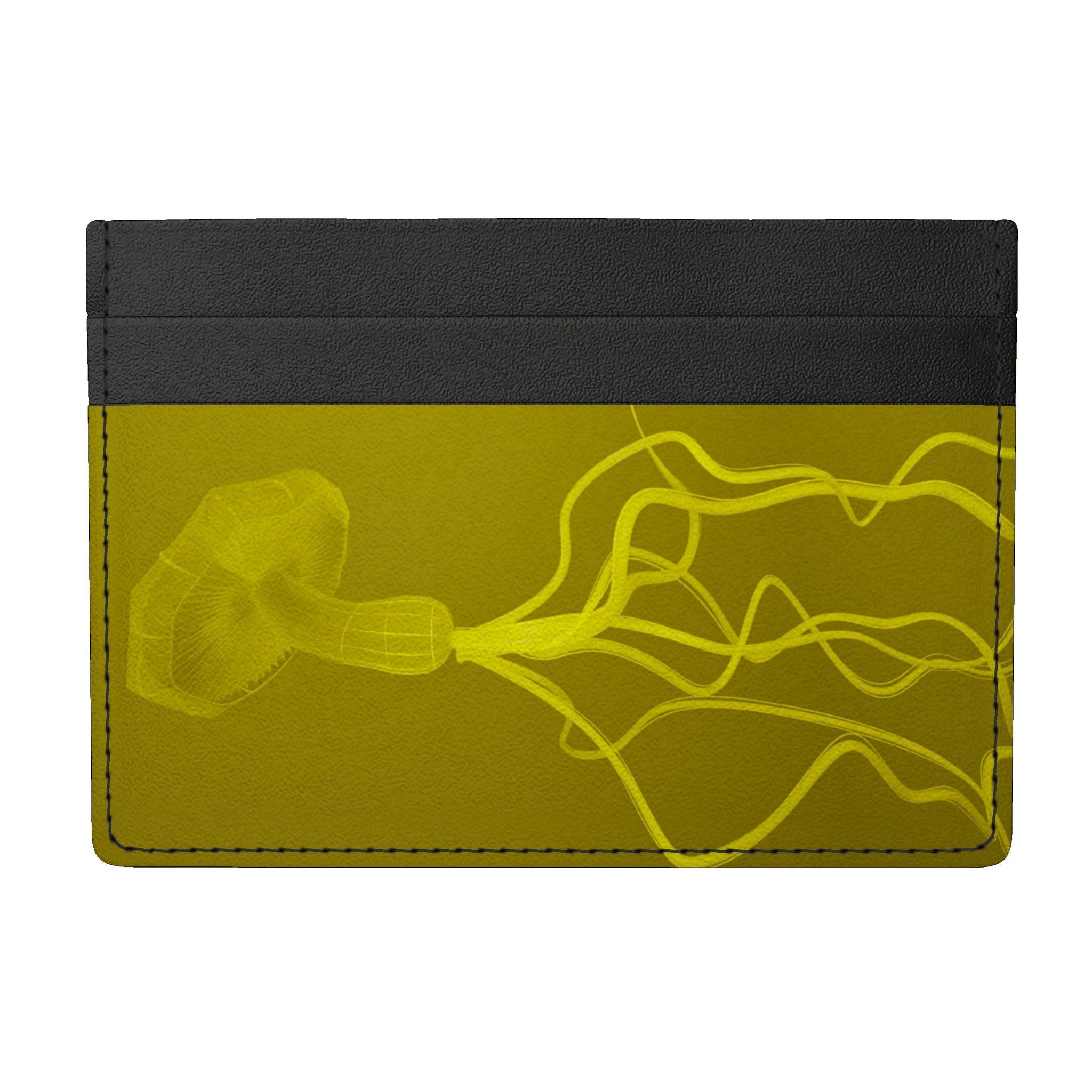 Mycelium 01 Golden Olive Leather Card Holder