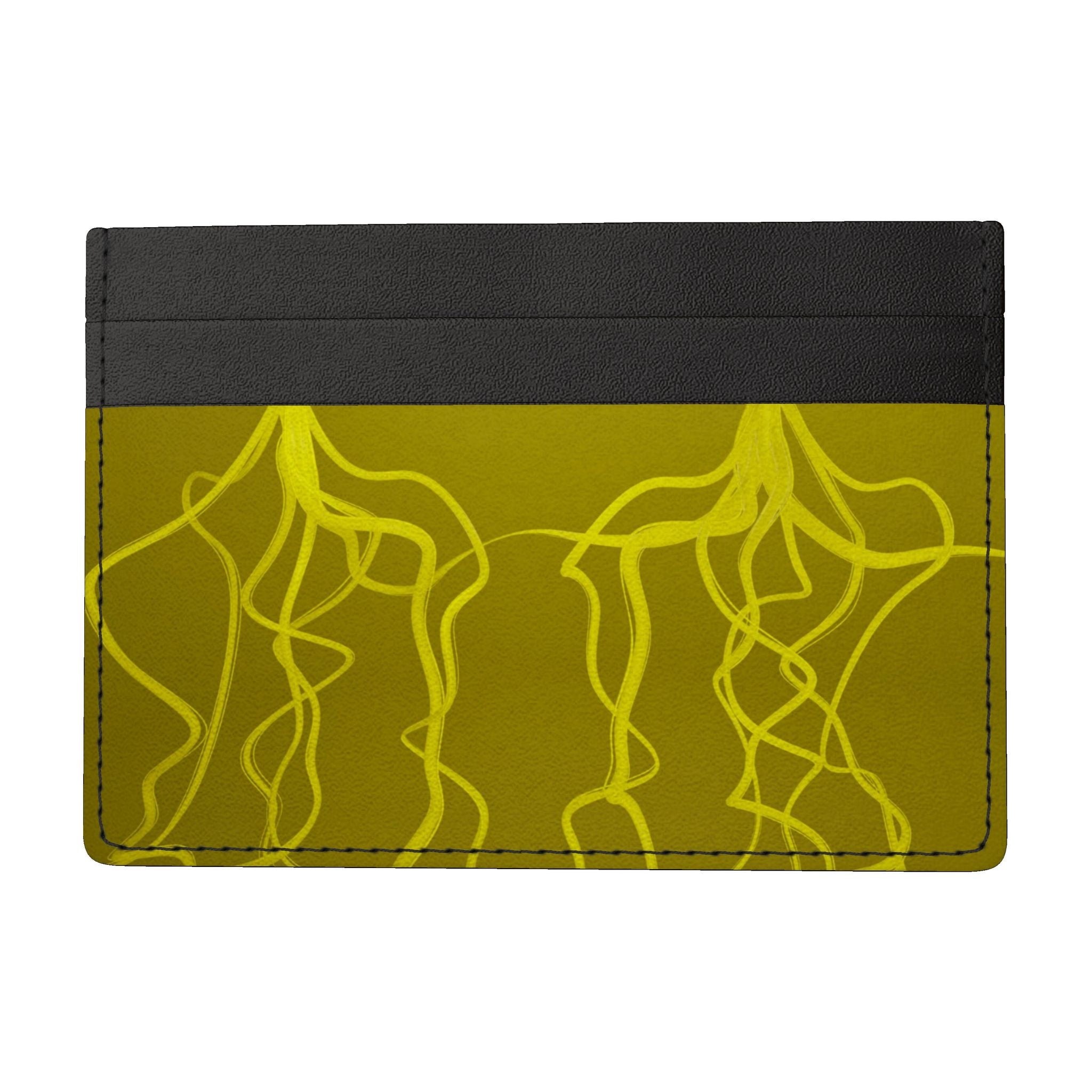 Mycelium 01 Golden Olive Leather Card Holder