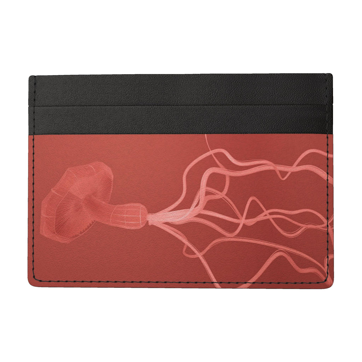 Mycelium 01 Red Berry Leather Card Holder