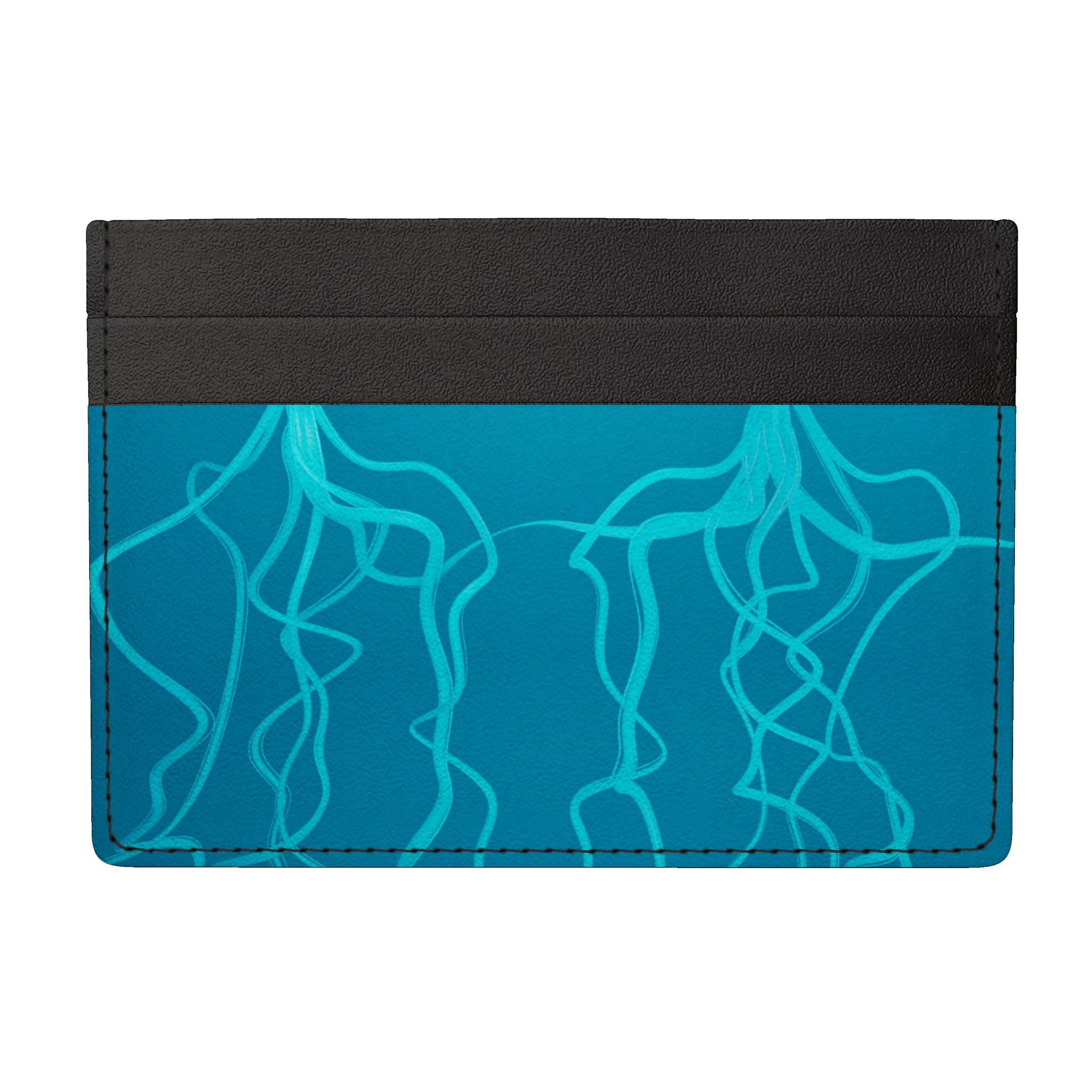 Mycelium 01 Deep Sky Leather Card Holder