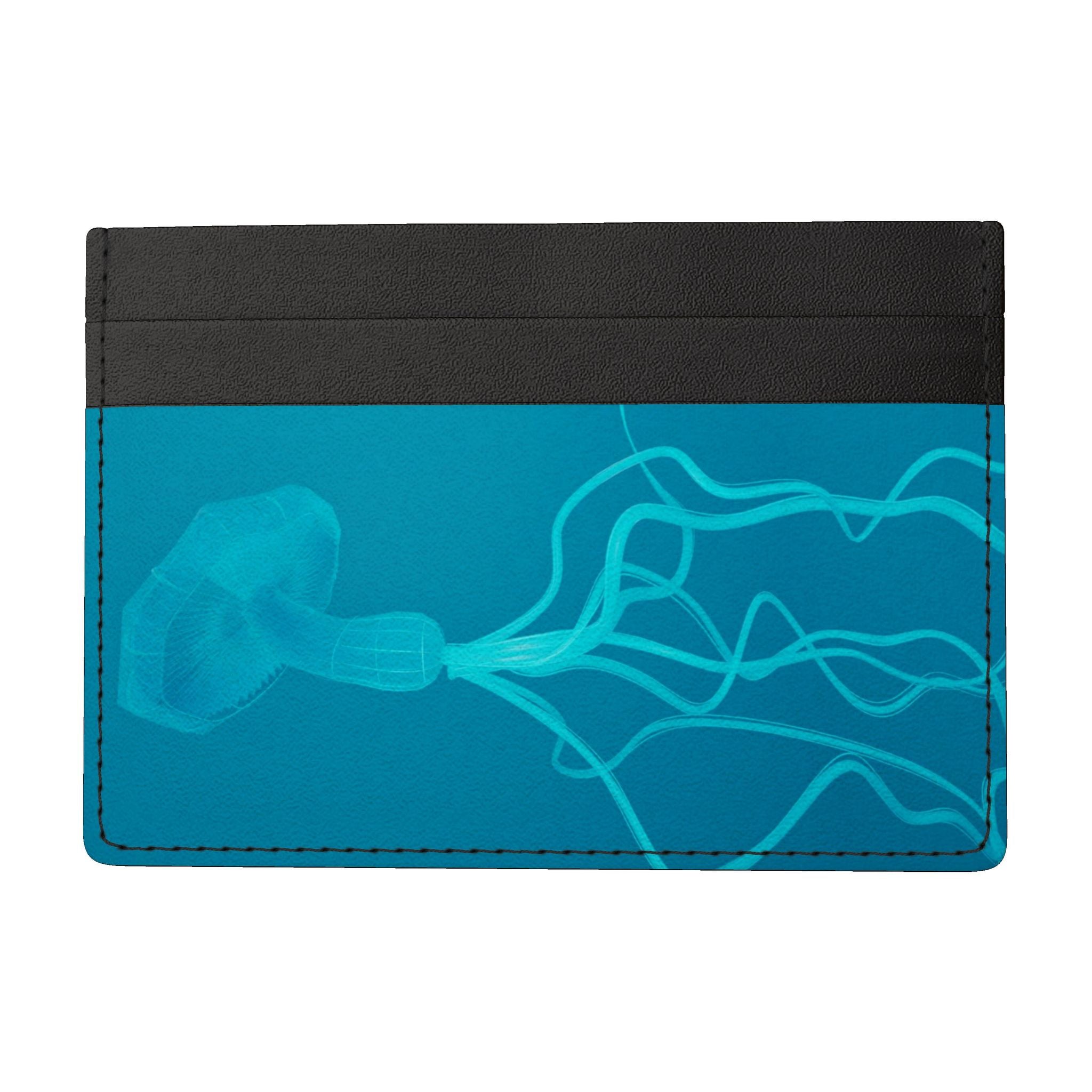 Mycelium 01 Deep Sky Leather Card Holder