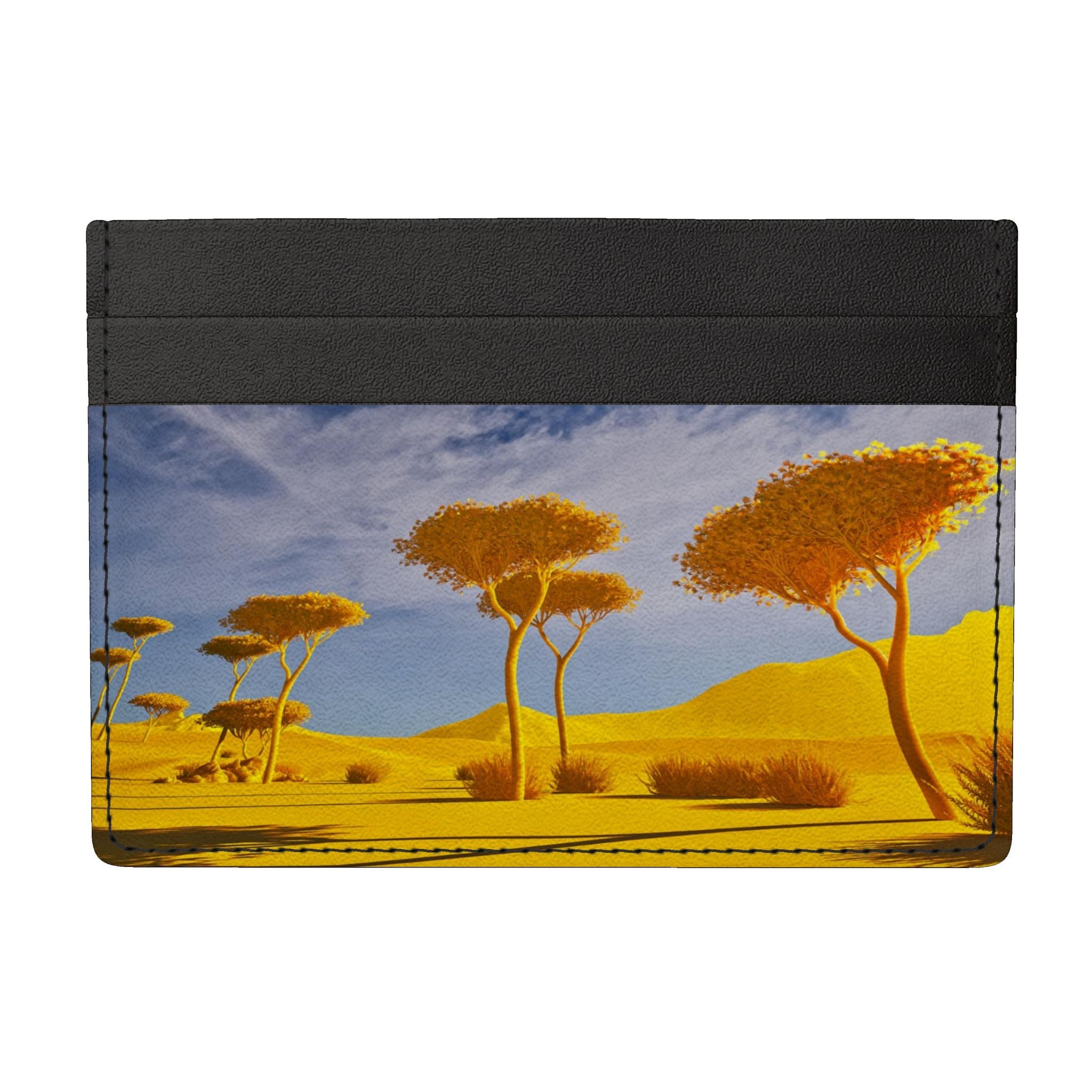 Stone Pine 01 Summer Yellow Leather Card Holder