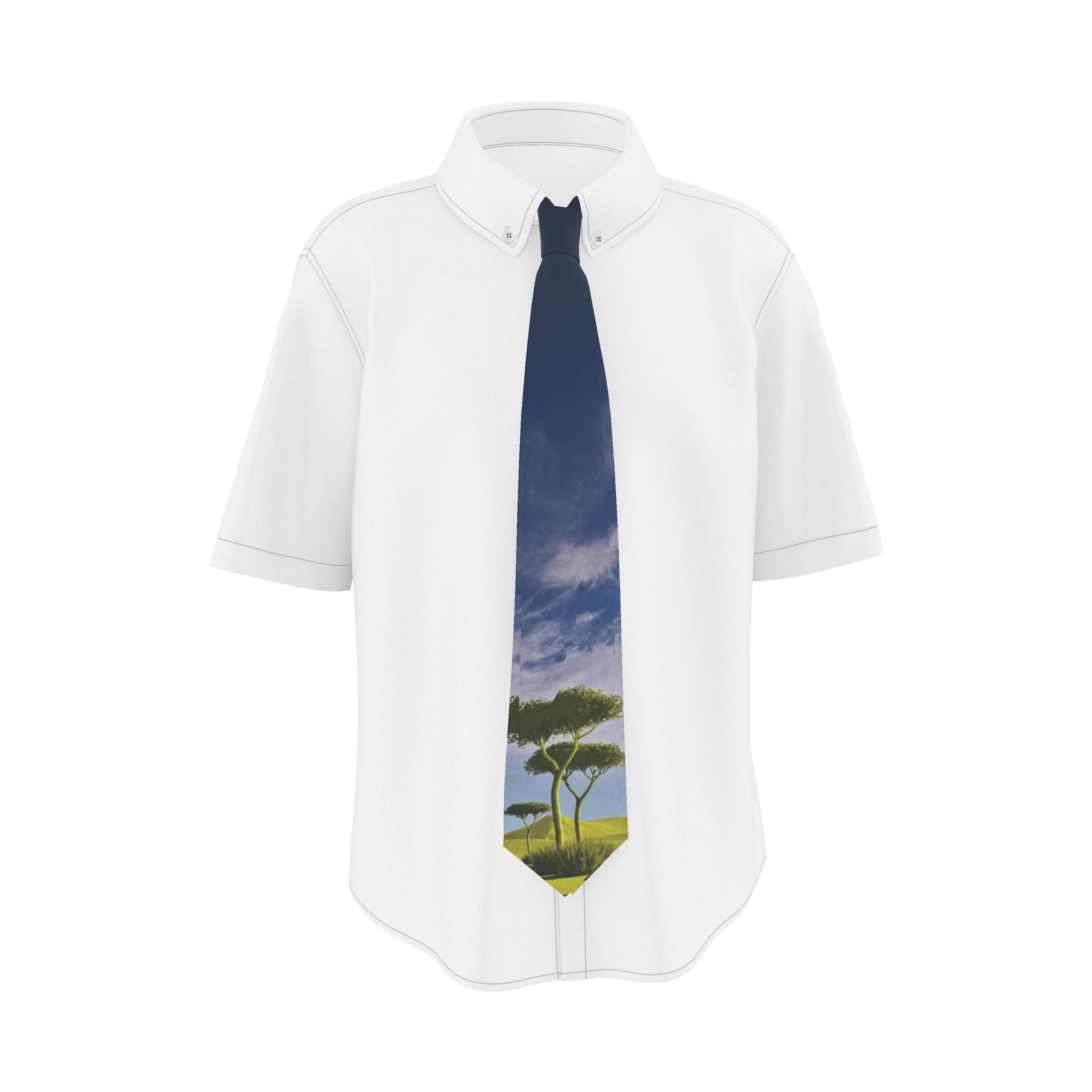 Stone Pine 01 Golden Olive Silk Tie