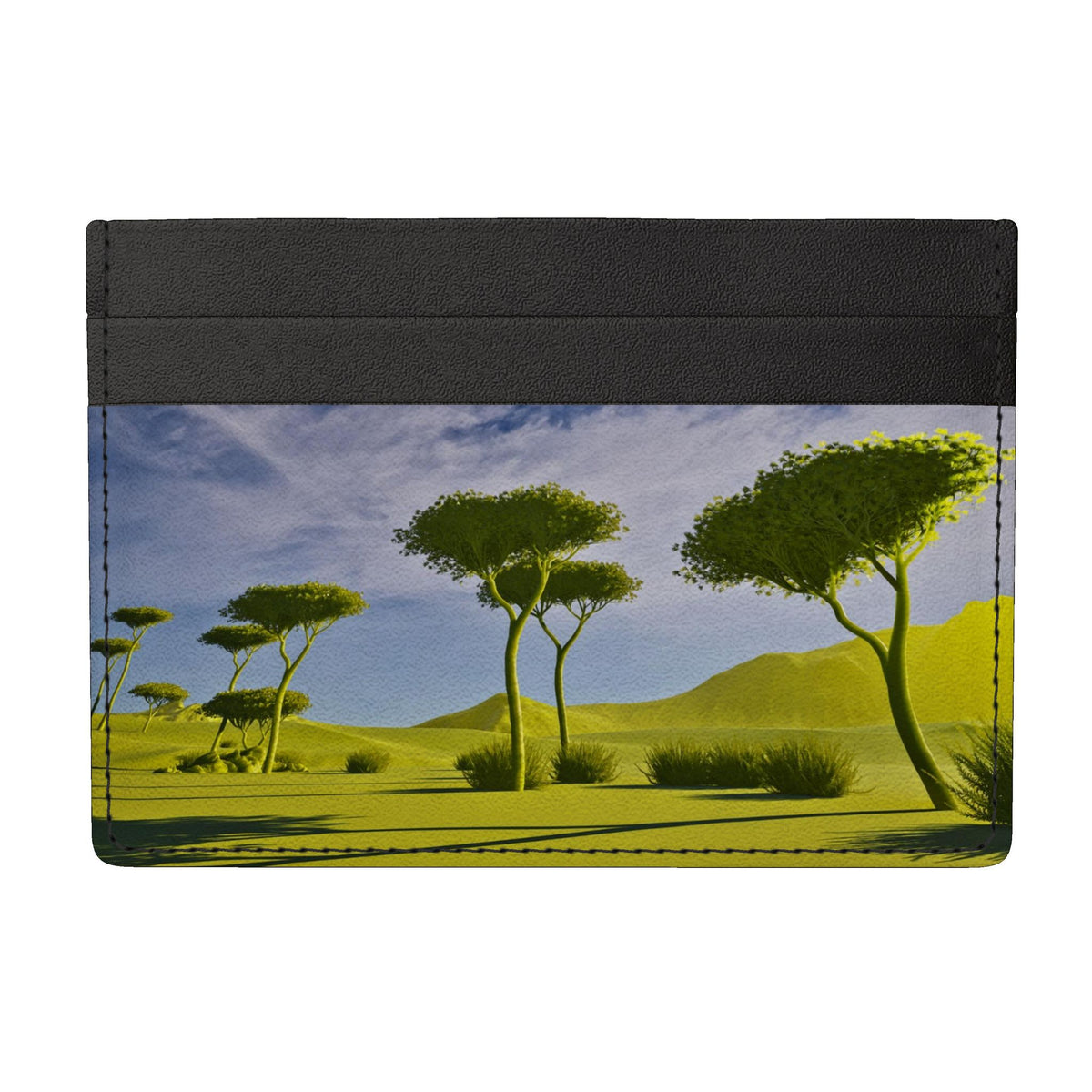 Stone Pine 01 Golden Olive Leather Card Holder
