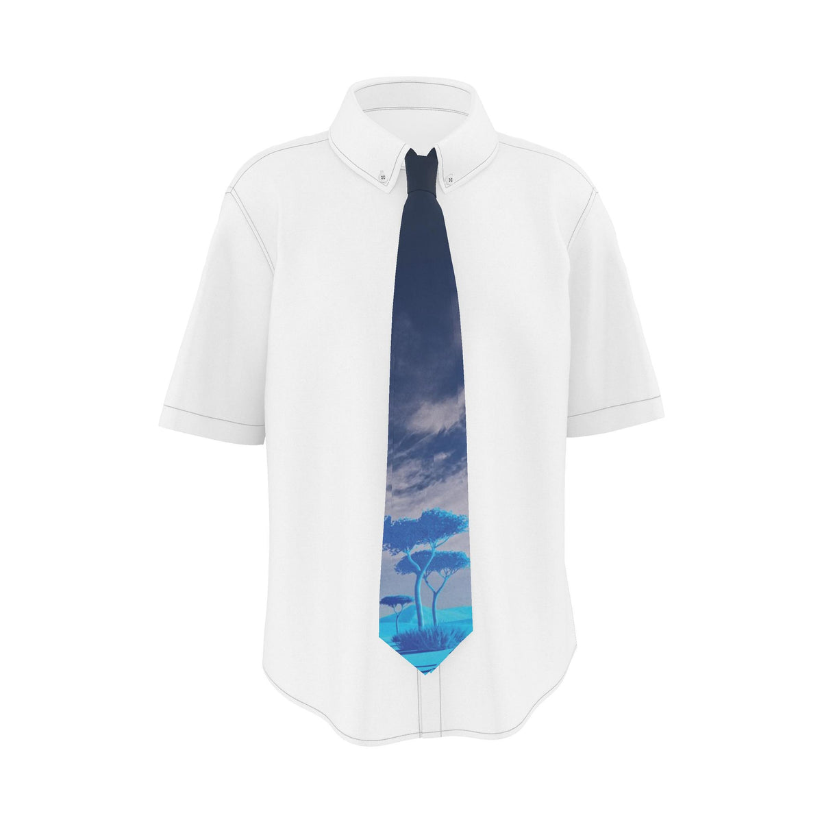Stone Pine 01 Deep Sky Silk Tie