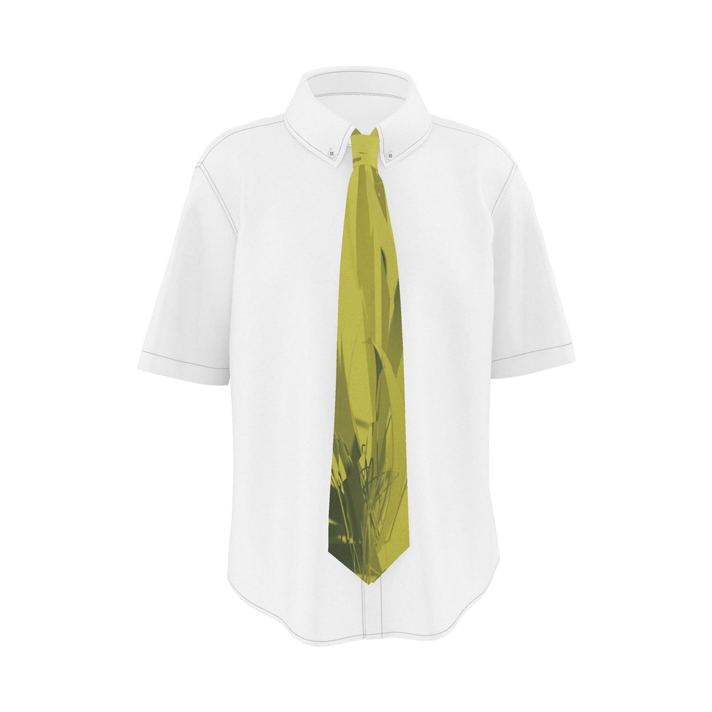 Grasses 01 Golden Olive Silk Tie