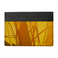 Grasses 01 Summer Yellow Leather Card Holder