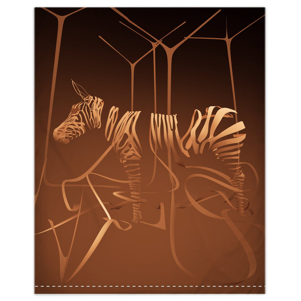 Zebra 01 Baked Clay Duvet Cover