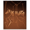 Zebra 01 Baked Clay Duvet Cover