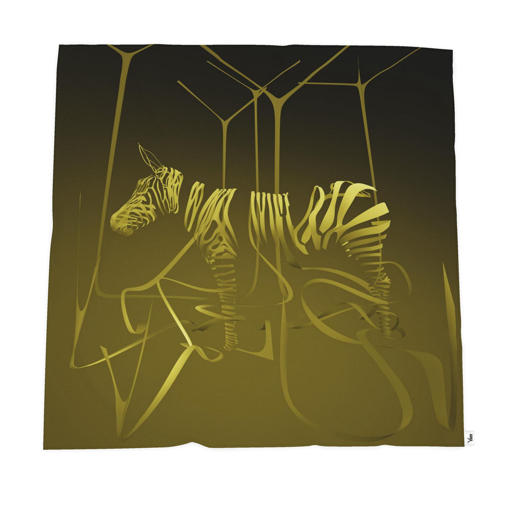 Zebra 01 Golden Olive Throw