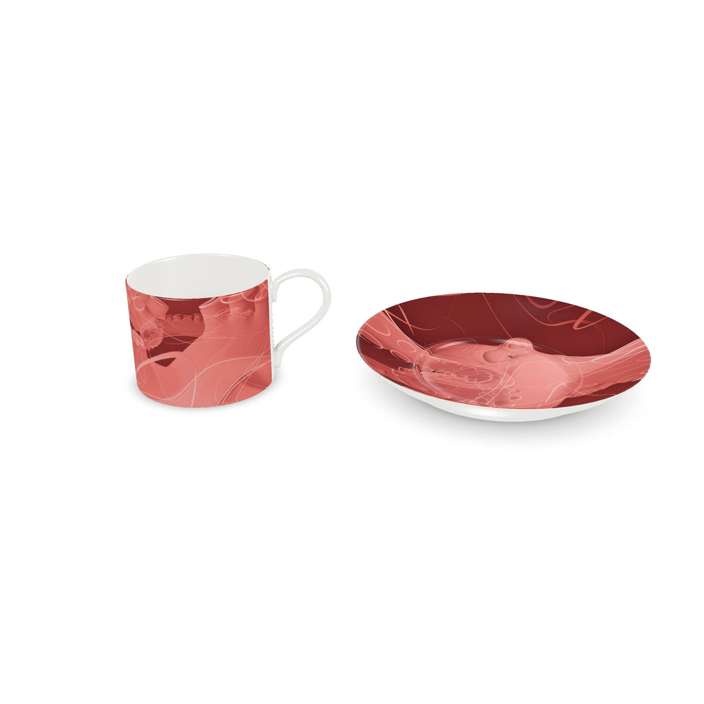 Octopus 01 Rich Berry Cup & Saucer