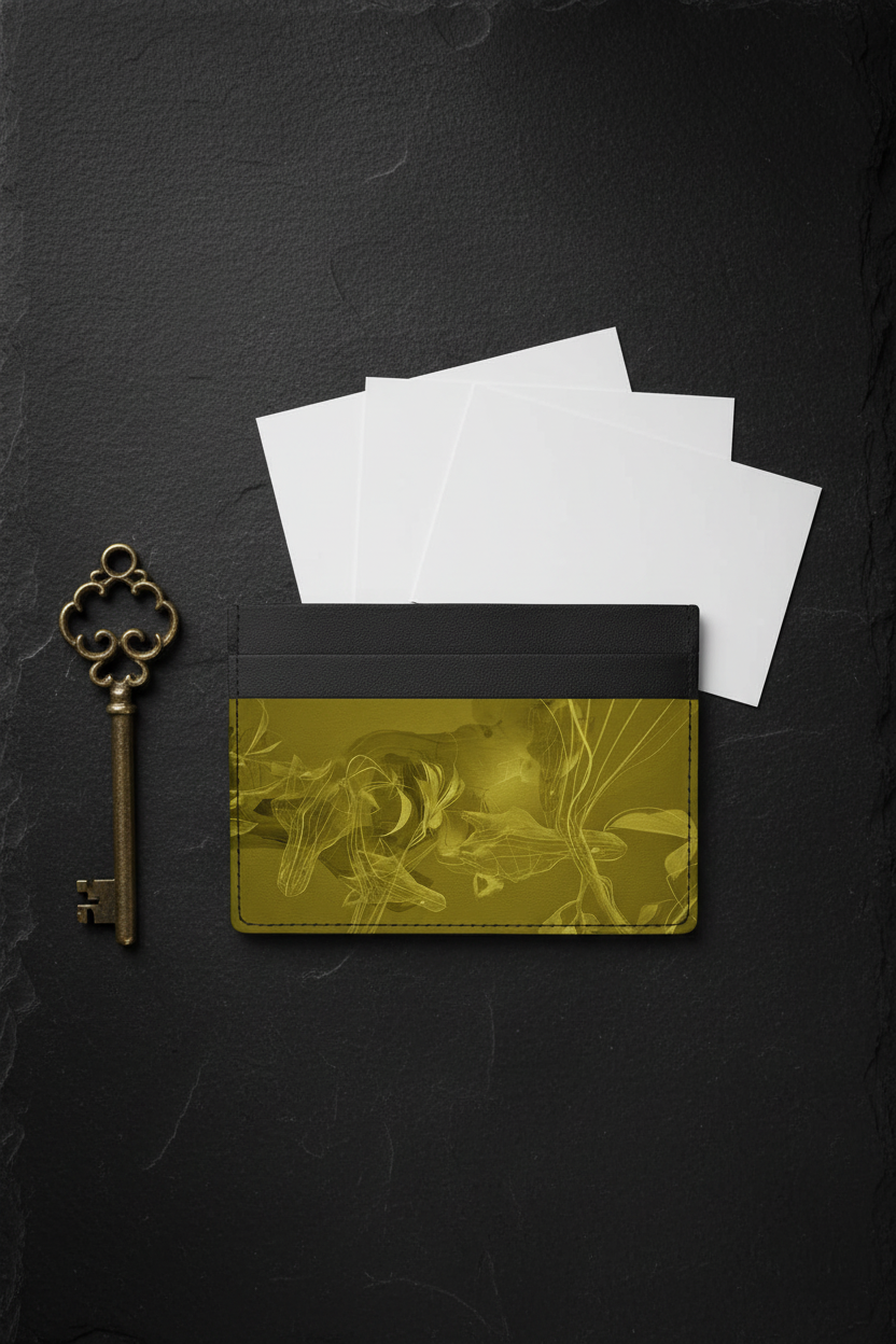 Giraffe Golden Olive Card Holder - No Text